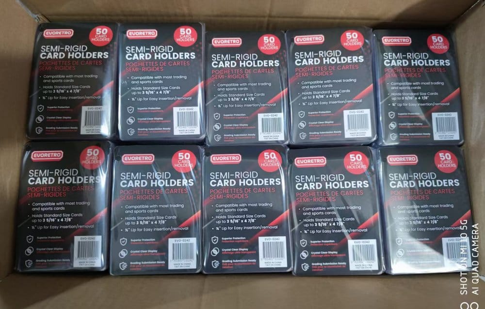 Evoretro Card Holders 50-Pack Semi-Rigid 8 x 12 cm