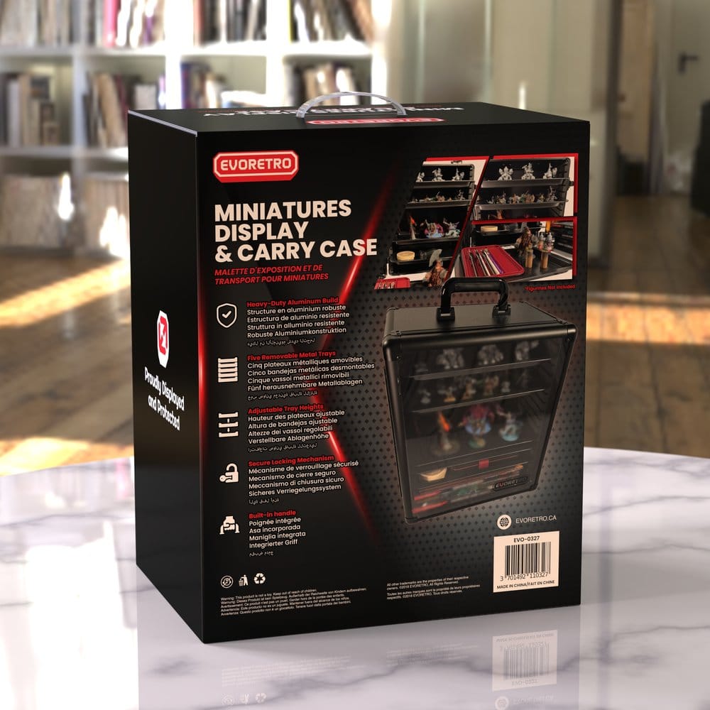 Evoretro Display and Carry Case for Collectible Figures and Models 45 x 37 cm