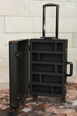 Evoretro Trading Card Luggage Wheeled Case 5-Rows Round Aluminum 56.0 x 35.4 cm