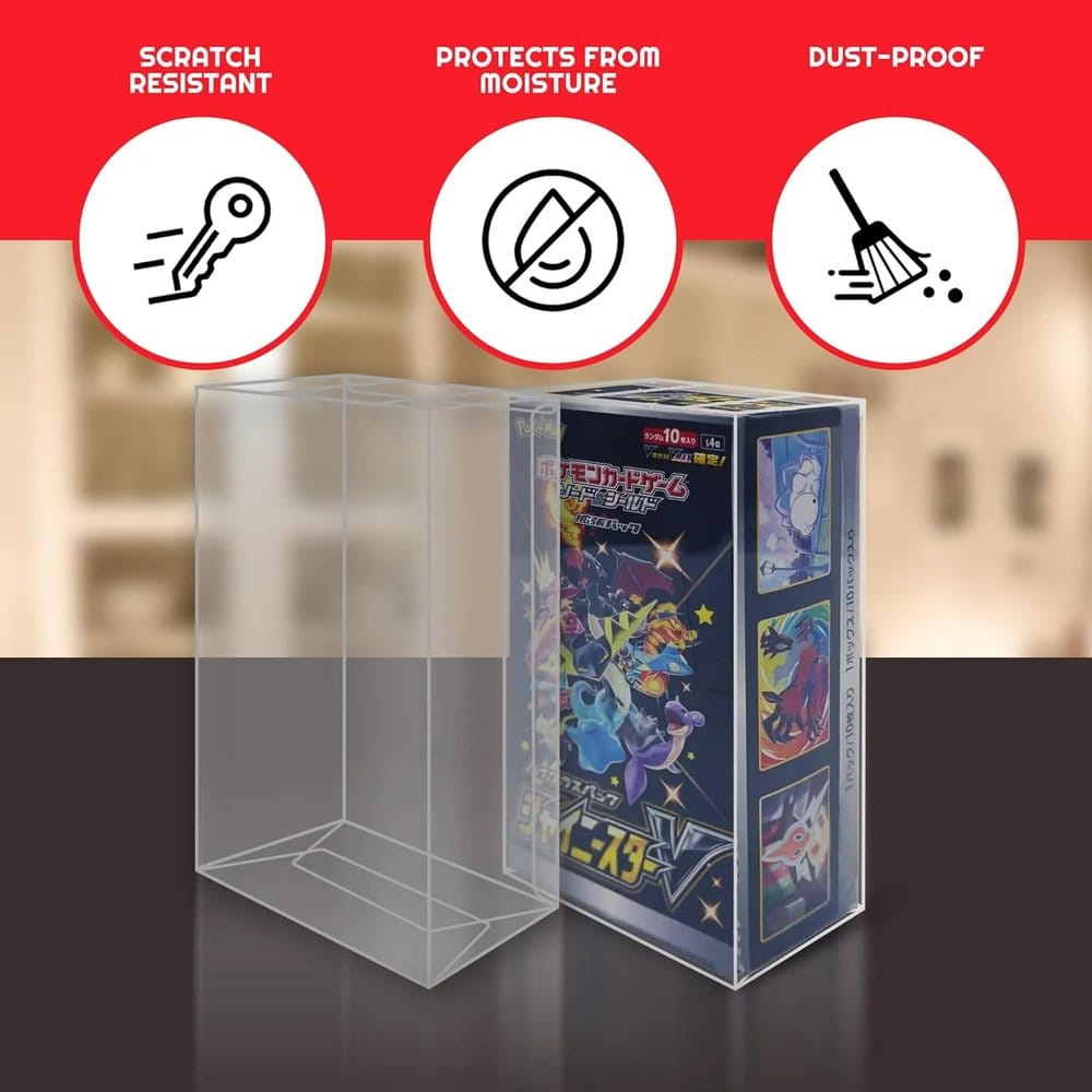 Evoretro PET Protectors 5-Pack for Pokémon Japanese Booster Box Small