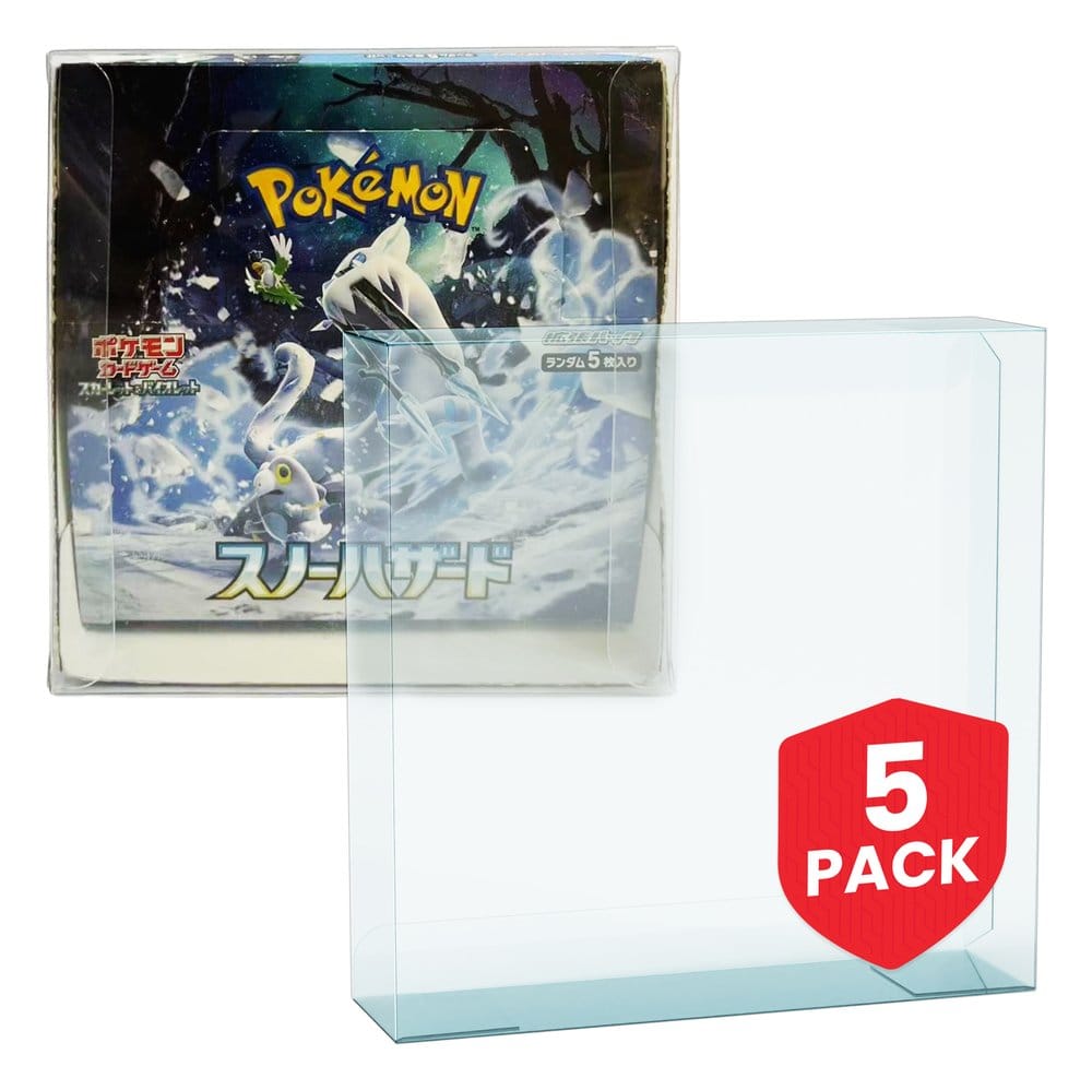 Evoretro PET Protectors 5-Pack for Pokémon Japanese Booster Box Large