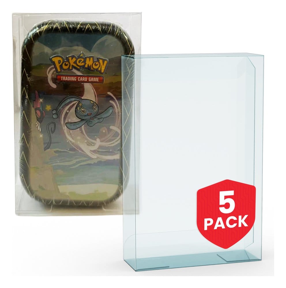 Evoretro PET Protectors 5-Pack for Pokémon Small Tins 8x3x13cm
