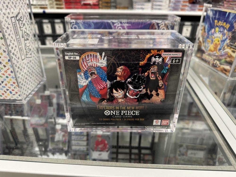 Evoretro Acrylic Display Case for Bandai One Piece TCG Booster Box (English)