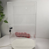 Evoretro 4-Tier Locking Acrylic Tiered Countertop Showcase Display Case