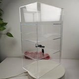 Evoretro 4-Tier Locking Acrylic Tiered Countertop Showcase Display Case