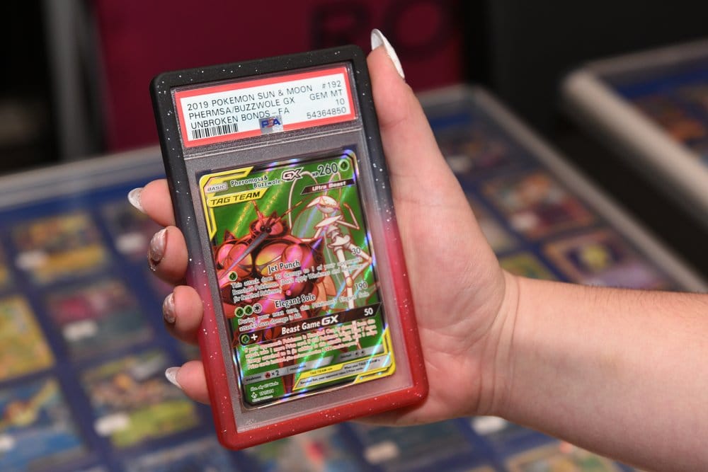 Evoretro Bumper for PSA Graded Card Slab Gradient Red-Black Glitter