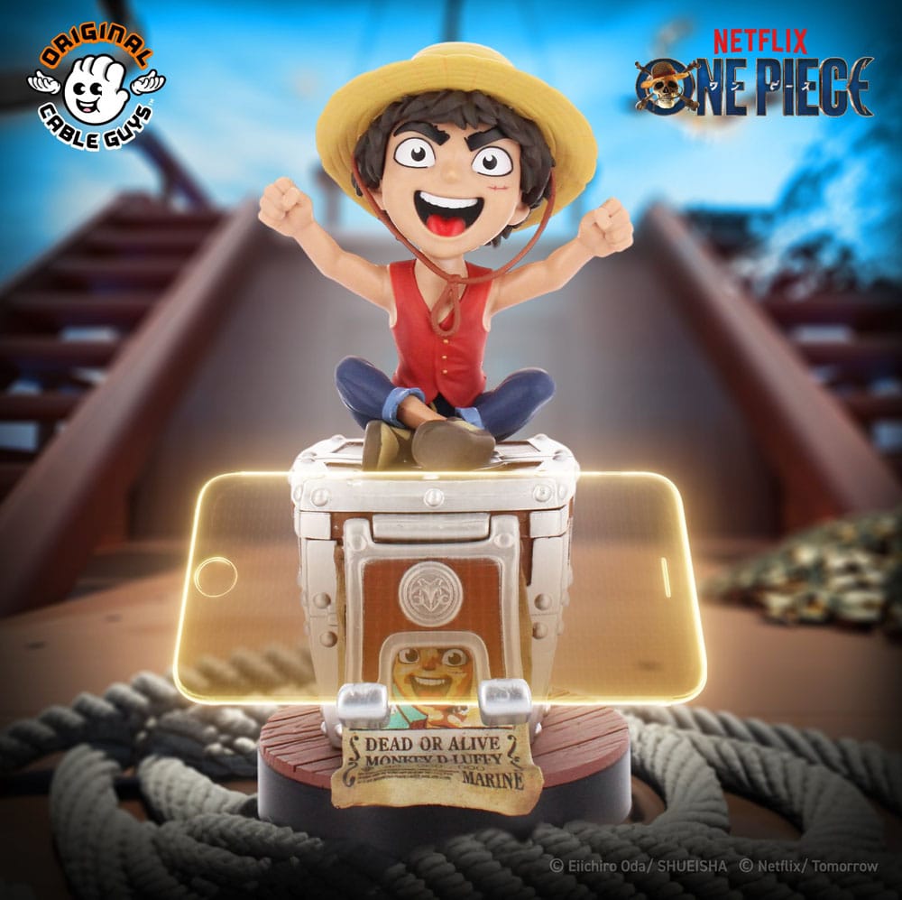 One Piece Luffy Wanted Poster 21 cm Cable Guys Charging Stand