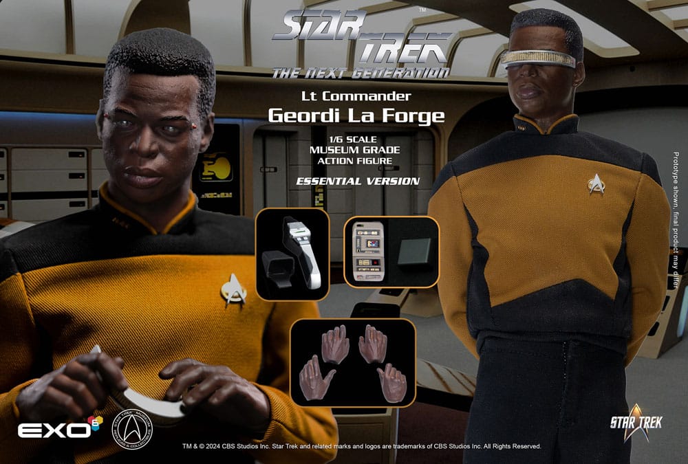 Star Trek: The Next Generation Lt. Commander Geordi La Forge (Essentials Version) 28cm 1/6 Scale Action Figure