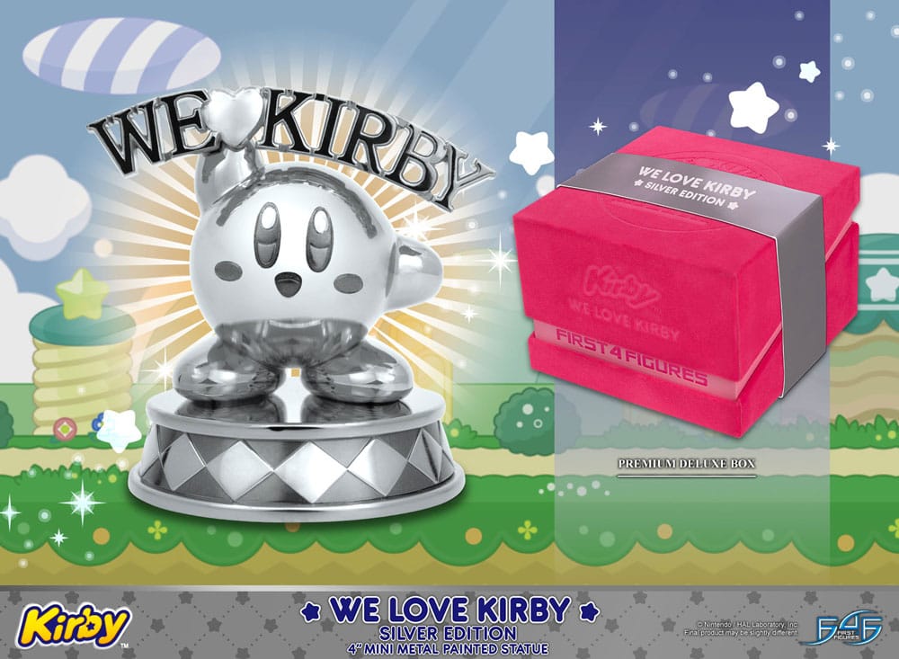 Kirby We Love Kirby Silver Edition 10 cm DieCast Statue