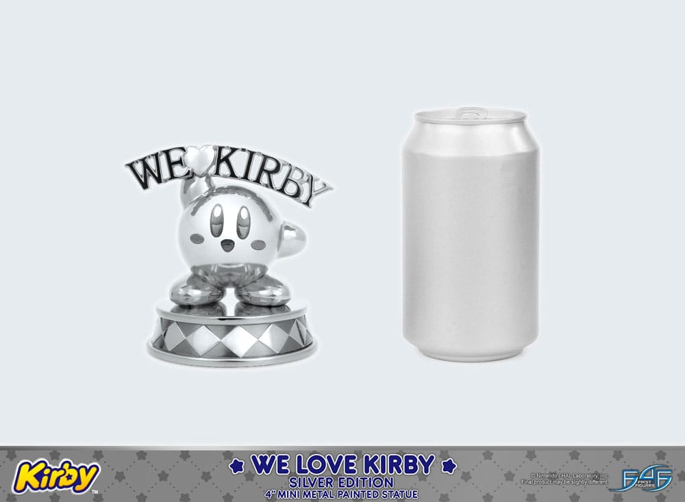 Kirby We Love Kirby Silver Edition 10 cm DieCast Statue