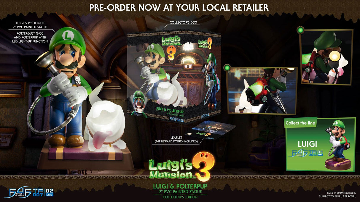 Luigi's Mansion 3: Luigi & Polterpup Collectors Edition 23cm PVC Statue