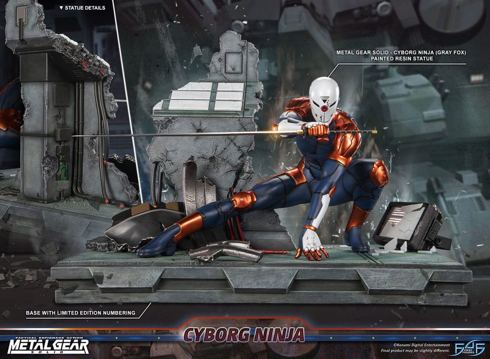 Metal Gear Solid Statue Cyborg Ninja (Gray Fox) 41 cm