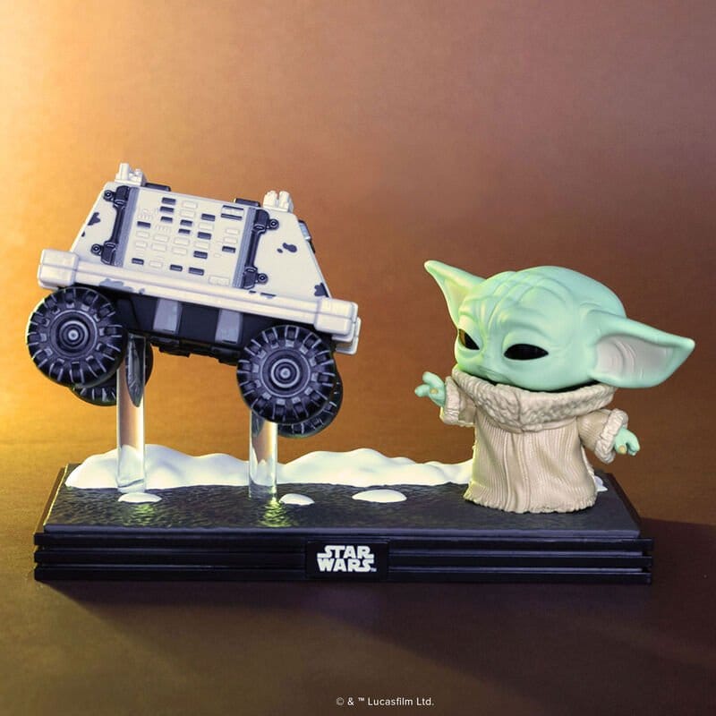 Star Wars: The Mandalorian and Grogu POP! Moment Vinyl Figures Grogu with Polar Mouse Droid 9 cm