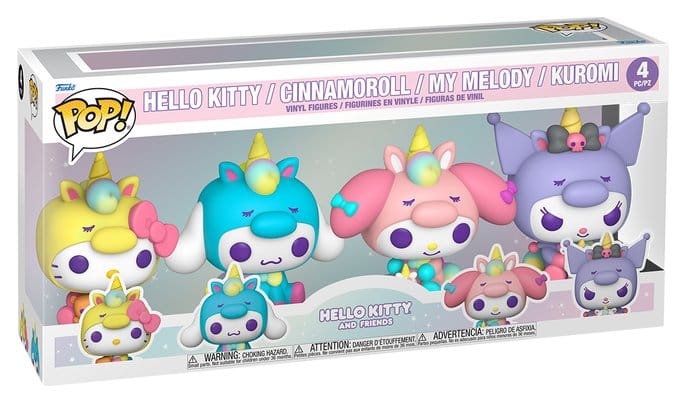 Sanrio POP! Vinyl Figures 4-Pack Hello Kitty Unicorn Outfit Black Friday Bundle 9 cm