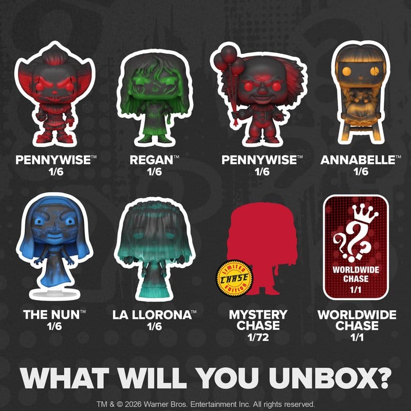 Warner Brothers Horror POP! Animation Vinyl Figures 9 cm Assortment (6)