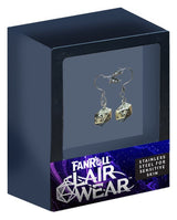 Lair Wear Dice Earrings D20 Gold Metal