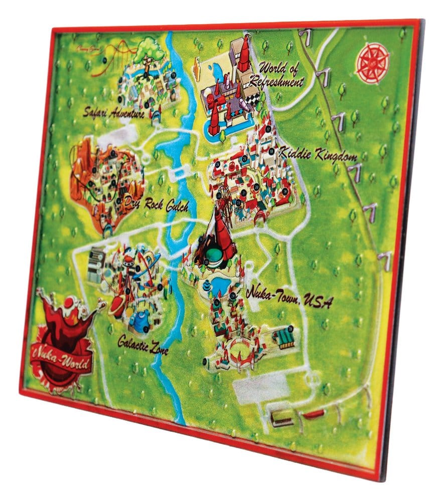 Fallout Replica Metal Map Nuka-World Limited Edition 16 x 13 cm