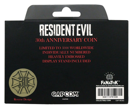 Resident Evil Collectable Coin 30th Anniversary Antique Brass