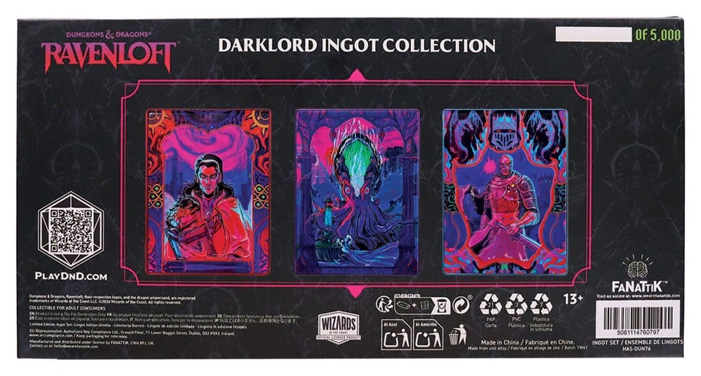 Dungeons & Dragons Ingot Set of Three Ravenloft Darklord Ingots Limited Edition