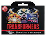 Transformers Collectable Coin The Movie 40th Anniversary Limited Edition 24k Gold Plated