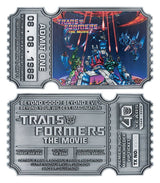 Transformers Replica The Movie 40th Anniversary Movie Ticket Limited Edition 9 x 16 cm