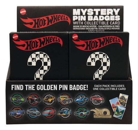 Hot Wheels Mystery Pin Badges Blind Box Display (12)