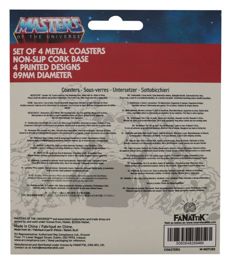Masters of the Universe Coaster 4-Pack Printed Metal