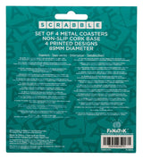 Scrabble Coaster 4-Pack Printed Metal