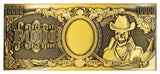 One Piece Replica 10,000 World Berry Metal Banknote 6 x 15 cm