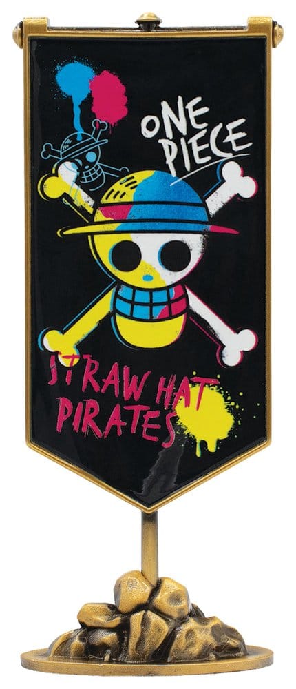 One Piece Replica Straw Hat Pirates Metal Banner 11 x 6 cm