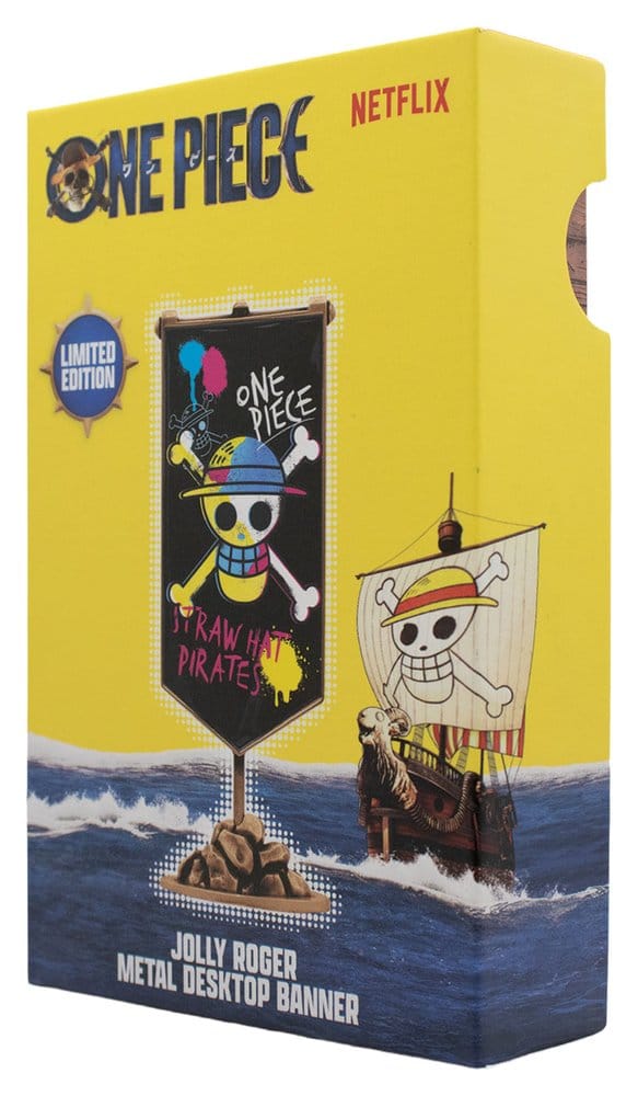 One Piece Replica Straw Hat Pirates Metal Banner 11 x 6 cm