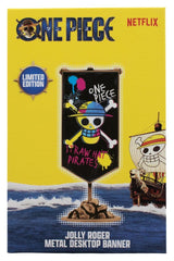 One Piece Replica Straw Hat Pirates Metal Banner 11 x 6 cm
