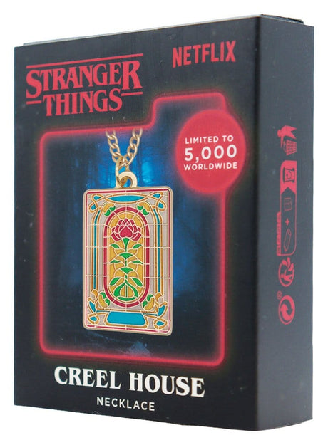 Stranger Things Necklace Creel House Window Limited Edition 3 x 2 cm