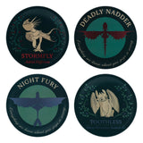 How to Train Your Dragon Coaster 4-Pack Dragon Printed Metal