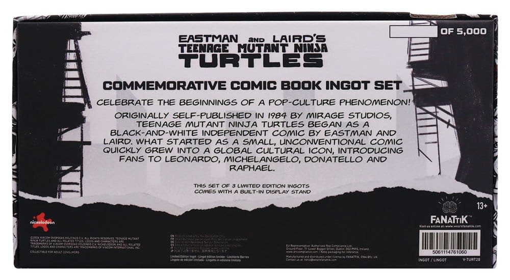 Teenage Mutant Ninja Turtles Ingot Set of Three Comic Book Cover Ingots Limited Edition