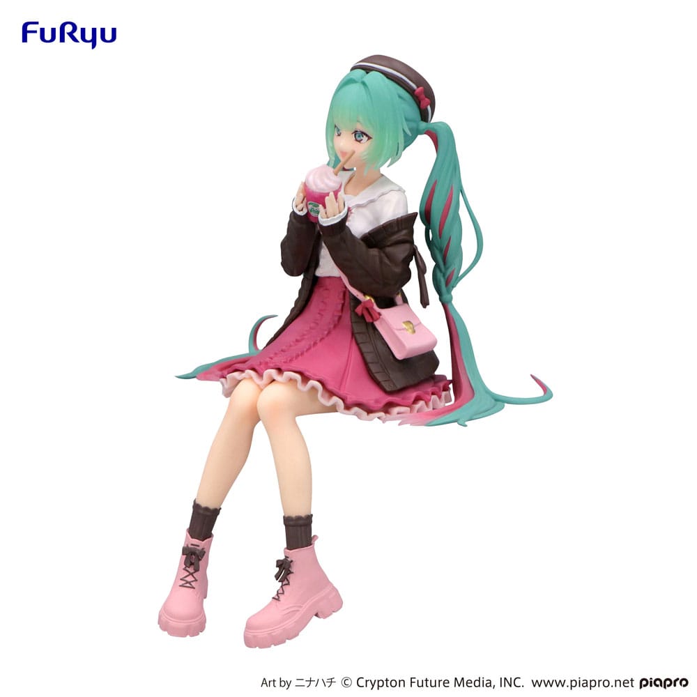 Hatsune Miku Noodle Stopper Autumn Date Pink Color Ver. 14 cm PVC Statue