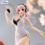 Super Sonico Trio-Try-iT PVC Statue White China Dress Ver. 21 cm