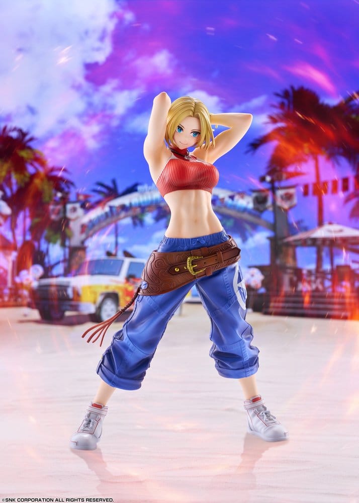 Fighting Girls Collection The King of Fighters XV PVC Figure 1/7 Blue Mary AmiAmi Limited Edition 26 cm