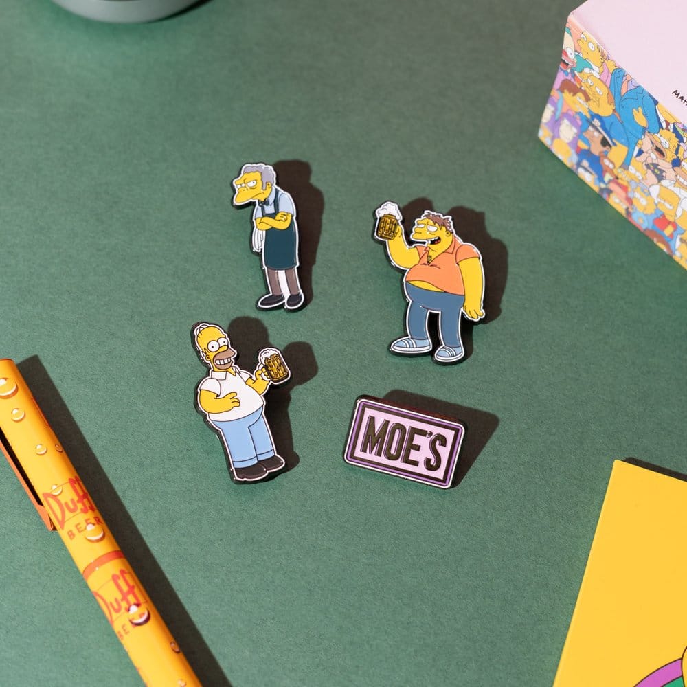 The Simpsons Pin Badges Set of 4 Moe's Tavern
