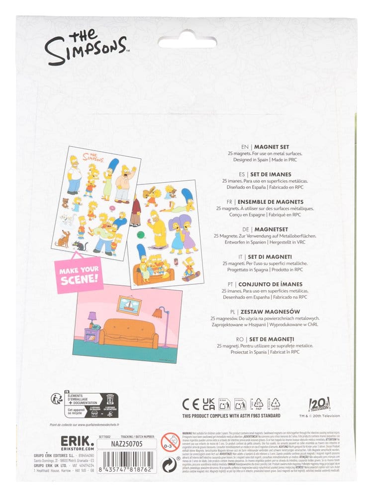 THE SIMPSONS FAMILY SET OF DIE CUT MAGNETS