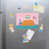 THE SIMPSONS FAMILY SET OF DIE CUT MAGNETS