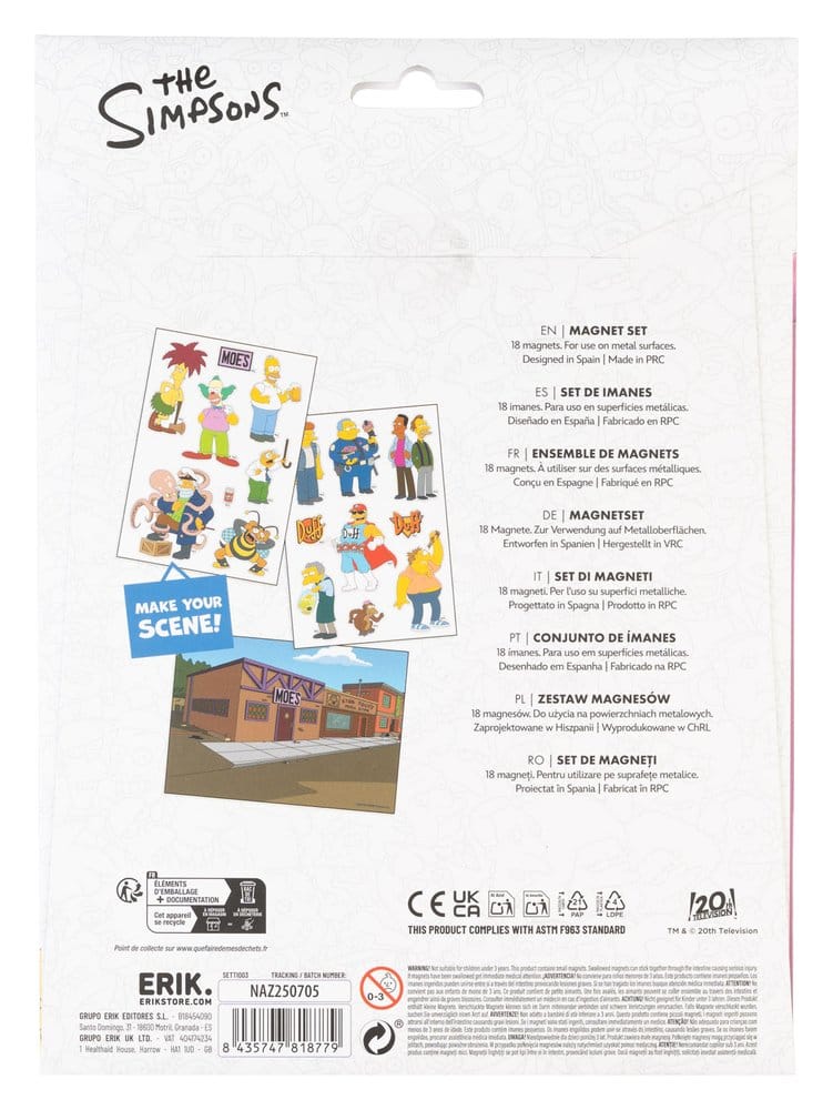 THE SIMPSONS CITIZENS SET OF DIE CUT MAGNETS