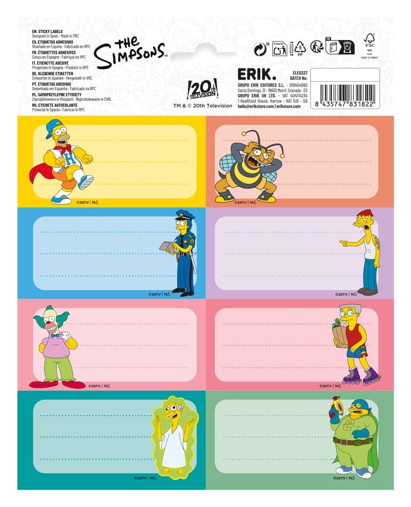 The Simpsons Self-Adhesive Labels (10)