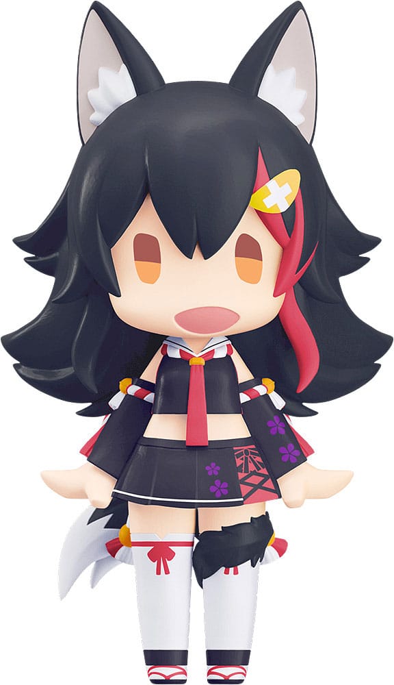 Hololive Production HELLO! GOOD SMILE Ookami Mio 10 cm Action Figure