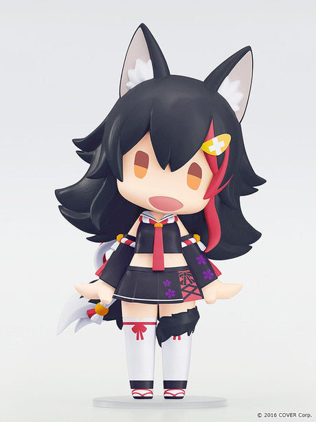 Hololive Production HELLO! GOOD SMILE Ookami Mio 10 cm Action Figure