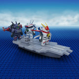 Metal Armor Dragonar Brickroid Action Figure Dragonar-1 (Opening Ver.) & Carrier Set 5 cm