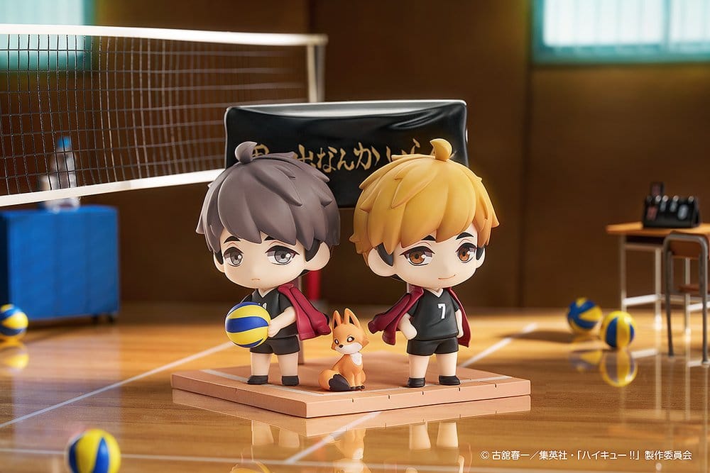 Haikyu!! Qset+ Mini Figures 2-Pack Atsumu Miya & Osamu Miya 8 cm