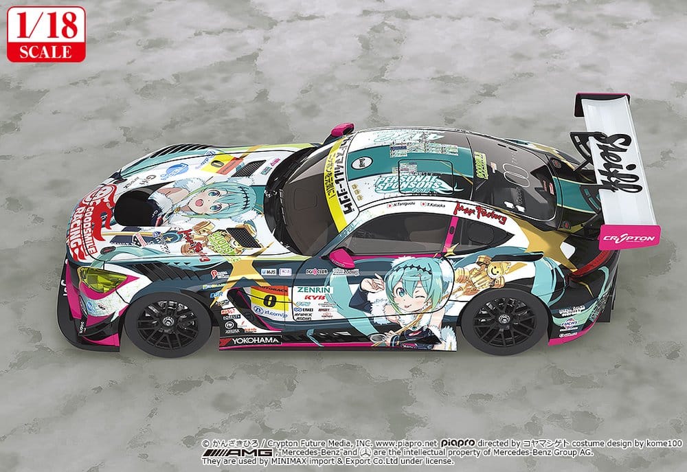 Hatsune Miku GT Project Vehicle 1/18 Good Smile Hatsune Miku AMG 2018 Final Race Ver. 26 cm