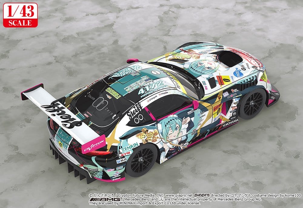 Hatsune Miku GT Project Vehicle 1/43 Good Smile Hatsune Miku AMG 2018 Final Race Ver. 11 cm