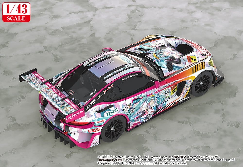 Hatsune Miku GT Project Vehicle 1/43 Good Smile Hatsune Miku AMG 2021 SUPER GT 100th Race Commemorative Ver. 11 cm